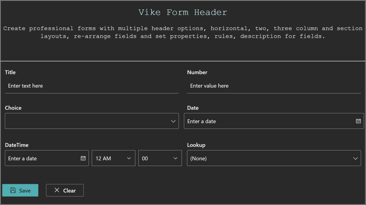 Submit data Form